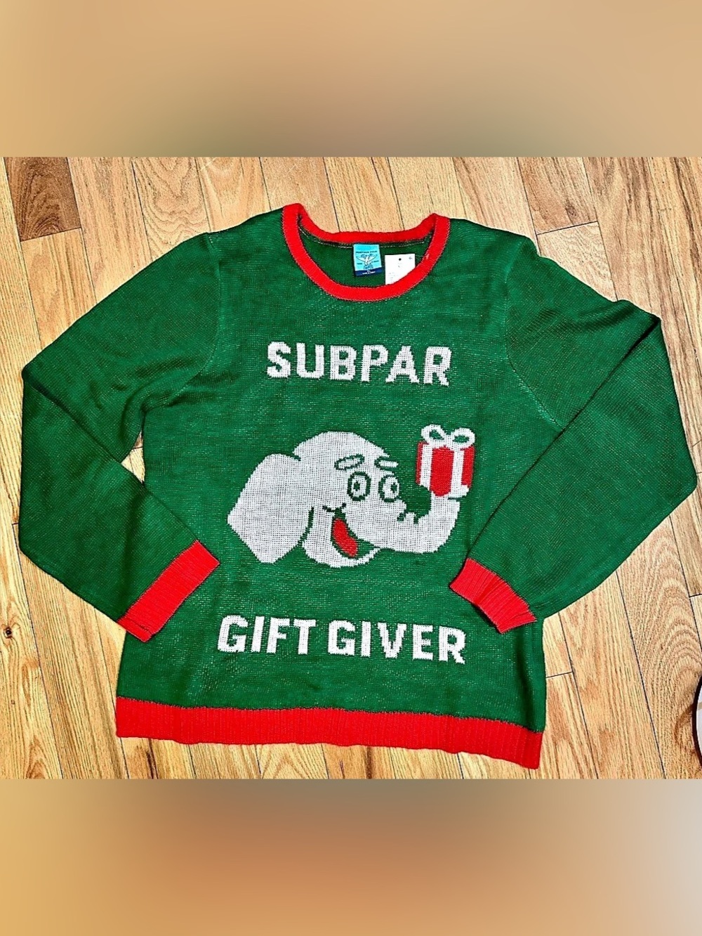 Norther Pole Subpar Gift Giver Elephant Ugly Christmas Sweater Christmas Sweater
